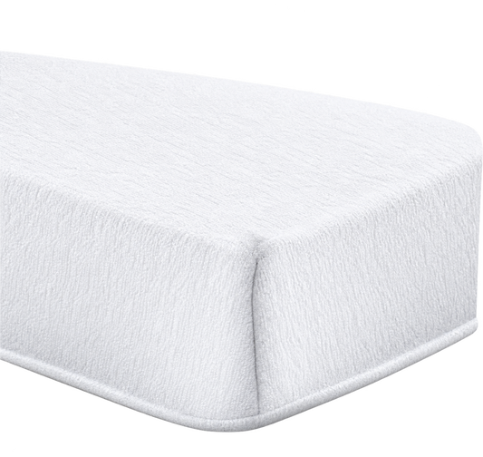 Molton hoeslaken flanel stretch wit – 80/90 × 200/220 + 30 cm