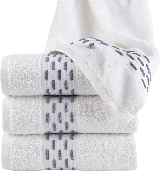 Handdoek Golf jacquard wit – 50 × 100 cm – 550 g/m²
