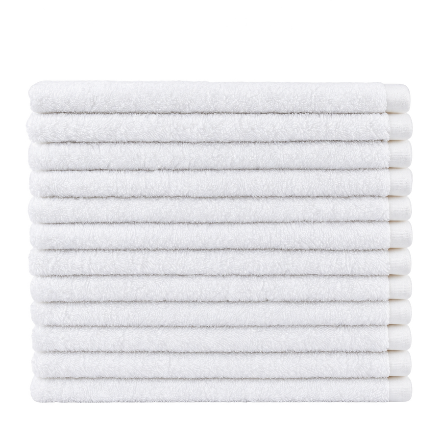 Witte waslapjes 30 × 30 cm – Unikoop-productfoto zonder achtergrond